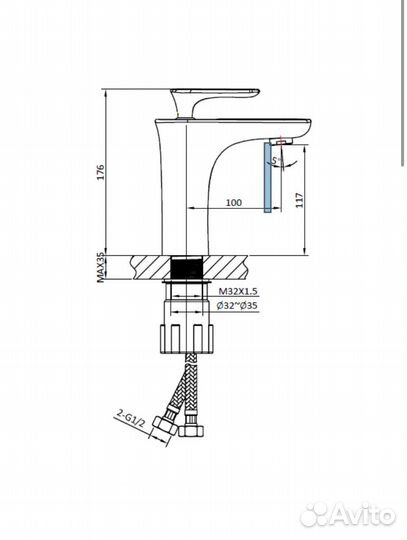 Смеситель для раковины AltroBagno Aperto 0121 Bi