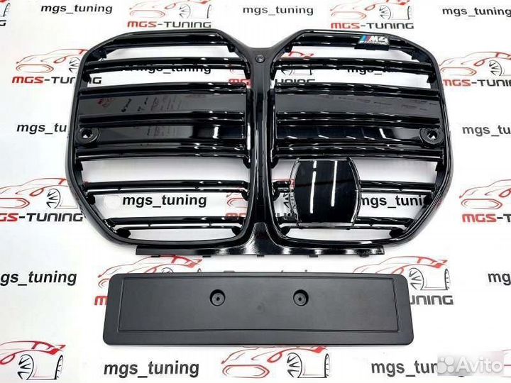 Решетка M4 + шильдик BMW 4 Gran Coupe G26 ноздри