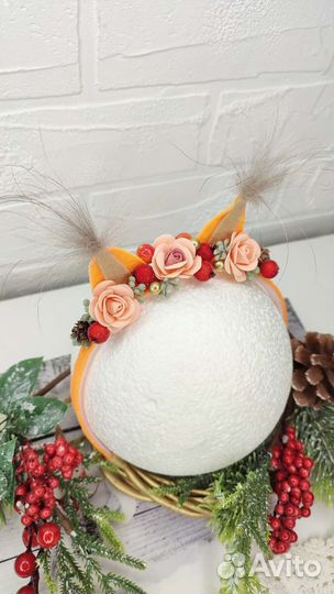 Ободок ушки Белки Костюм Белочки