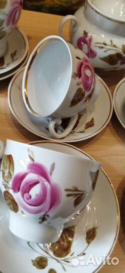 Чайный сервиз СССР, костяной фарфор, лфз и Бар-ка