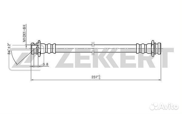 Zekkert BS-9394 Шланг тормозной Suzuki Baleno EG 9