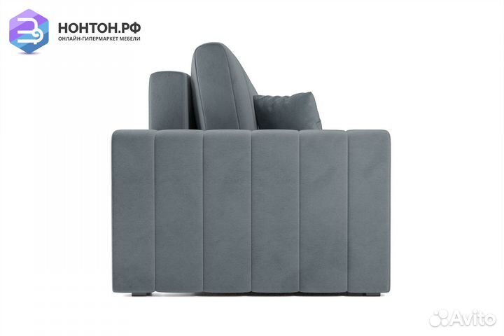 Диван еврокнижка Лондон велюр серый