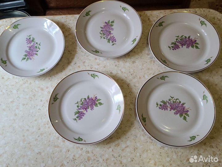 Тарелка СССР Дулево серень 5 тарелок
