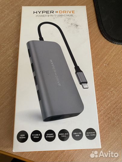 Мульти Хаб HyperDrive power 9-in-1 USB-C hub