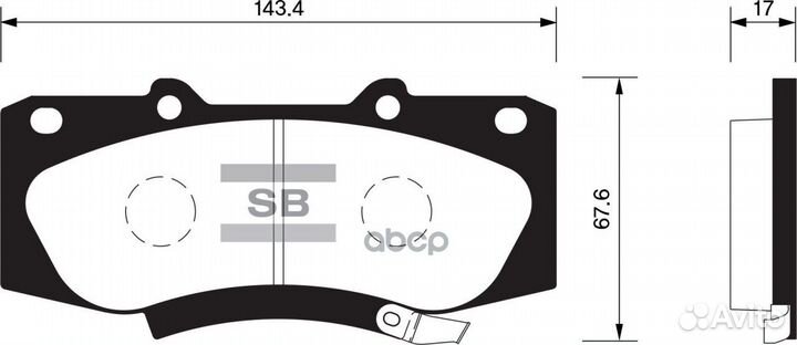 Колодки торм.дисковые Hi-Q toyota HI-LUX 05-11