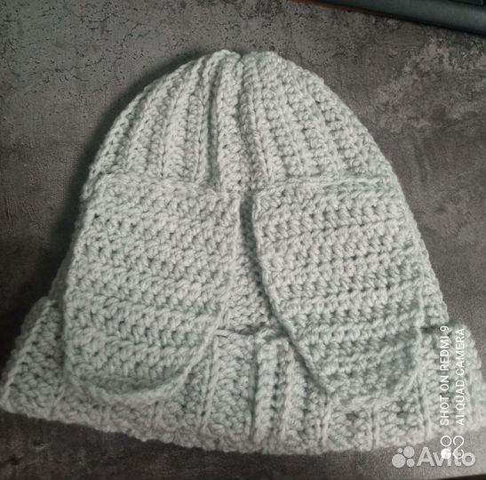 Шапка с ушами зайца