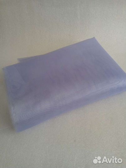 Органза (отрезы ткани) розового и голубого цветов