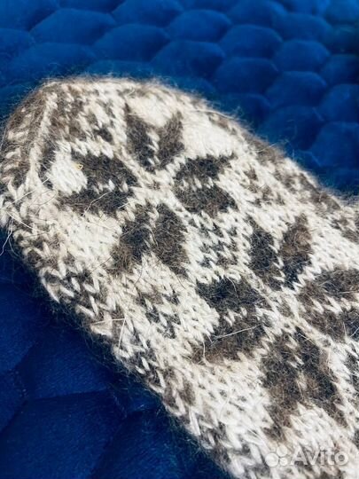 Варежки пуховые ручная работа