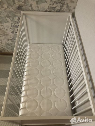 Детская кроватка ikea+матрас 60*120
