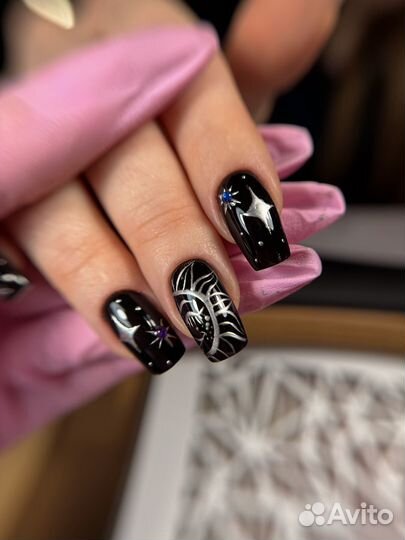 Маникюр наращивание ногтей