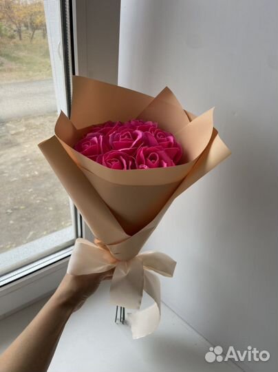 Букеты из мыльных роз