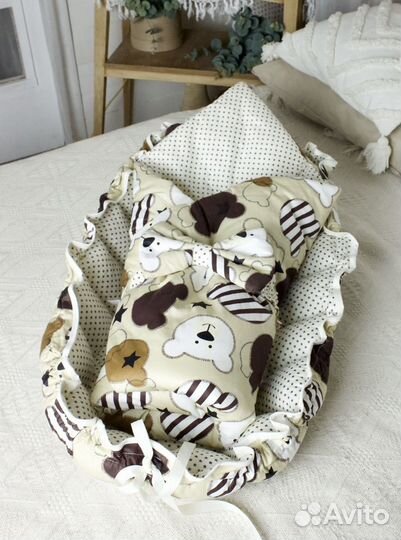 Кматрас-кокон, конверт на выписку,одеяло