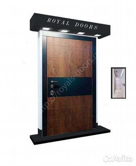 Входная дверь с зеркалом