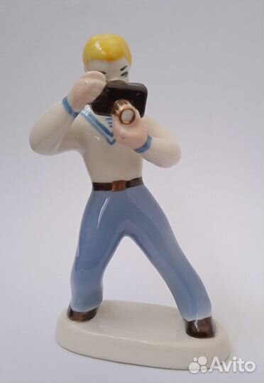 Моряк фотограф зхк Полонное статуэтка фарфор СССР