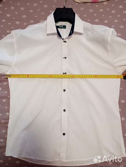 Рубашка школа / хлопок / р.170 ремень