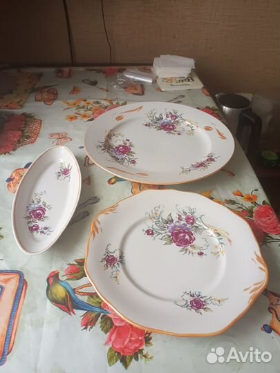 Большие блюда + селедочница, Дулево