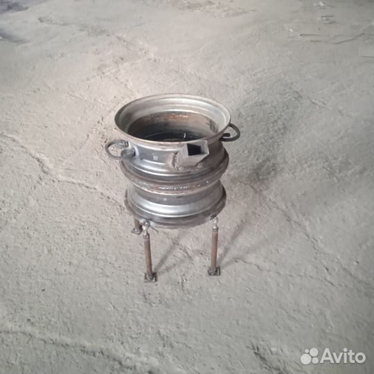 Печь для Казана с трубой из дисков