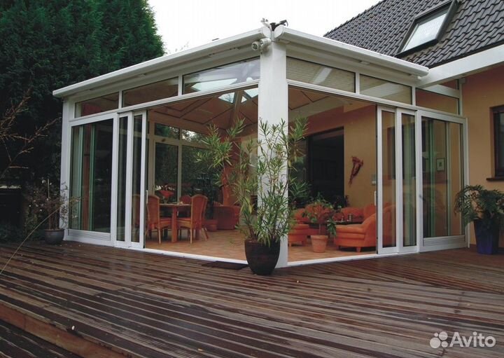 Остекление терассы с отделкой