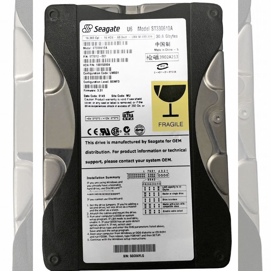 [ST330610A] Жесткий Диск Seagate 30,6gb Ide 3.5" St330610a