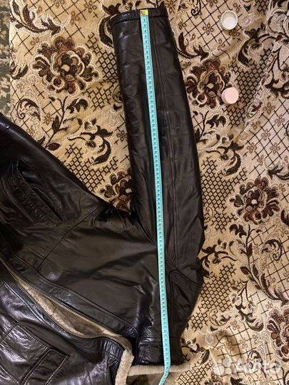 Кожаная куртка мужская зимняя на мутоне