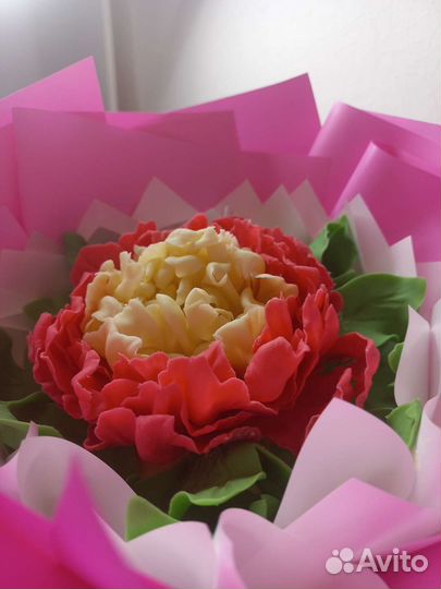 Съедобные букеты пионы из шоколада