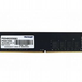 Память оперативная DDR4 8Gb Patriot Signature 3200MHz (PSD48G320081S)