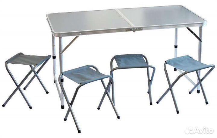 Новый кемпинговый раскладной стол и 4 стула