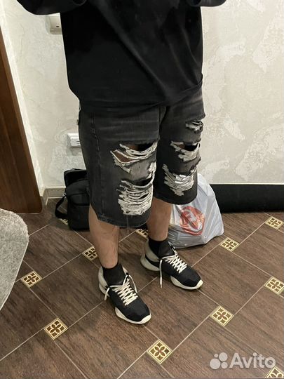 Широкие шорты distress y2k sk8 balenciaga type