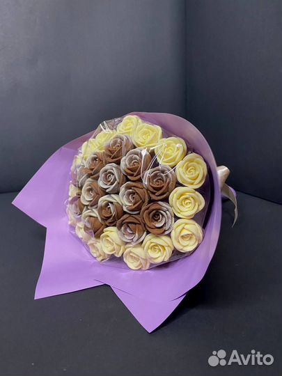 Розы из Бельгийского Шоколада - 29 шт в Букете