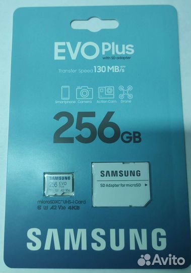Samsung Micro SD 256Гб EVO Plus