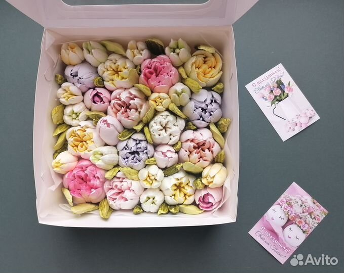 Зефирные тюльпаны в коробке