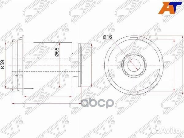 Сайлентблок RR переднего нижнего рычага toyota