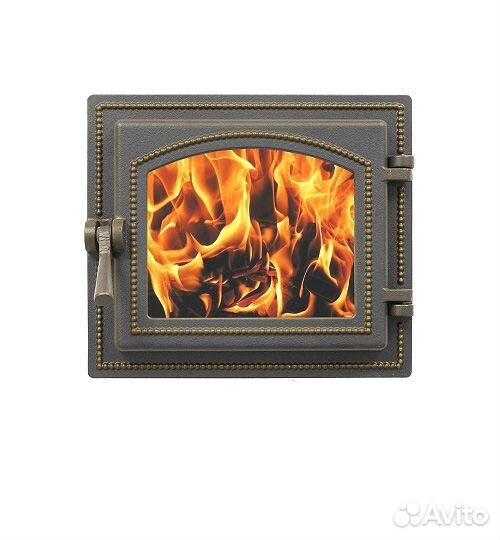 Дверь для Камина каминная 260 (Бронза) везувий