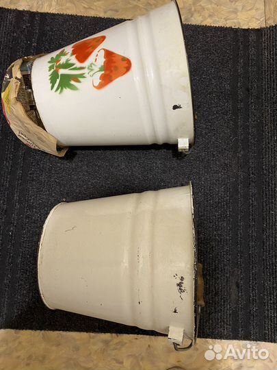 Ведро эмалированное СССР б/у 12 л