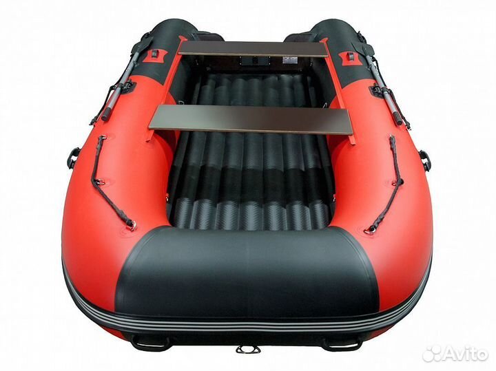 Надувная лодка gladiator E420S красно/черная