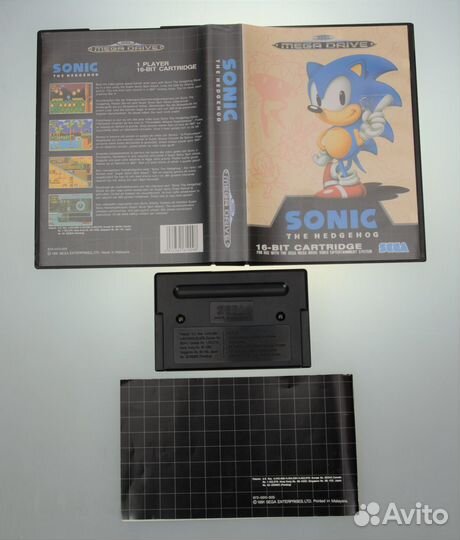 Картридж Sega Mega Drive Sonic