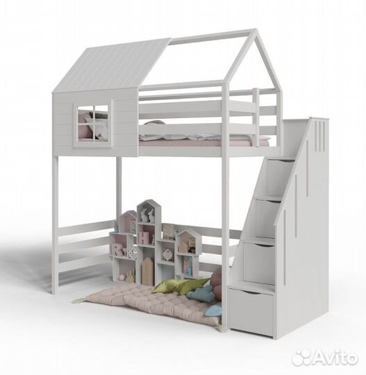 Кровать для ребенка от 3 лет чердак и игровая