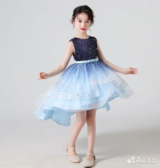 Нарядное пышное платье для девочки 140 новое