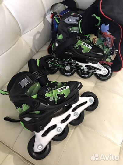 Ролики детские раздвижные размер 30-35 с сумкой