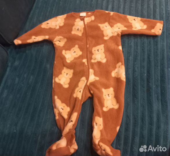 Новый флисовый комбинезон медведь 68