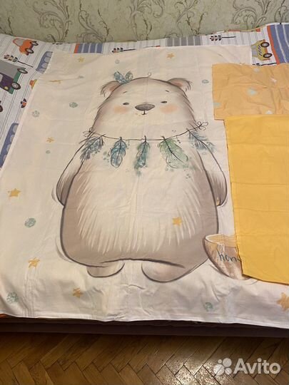 Детский постельный комплект новый в сумочке
