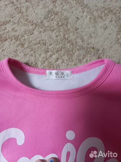 Кофта-туника с начесом на девочку 2-3года