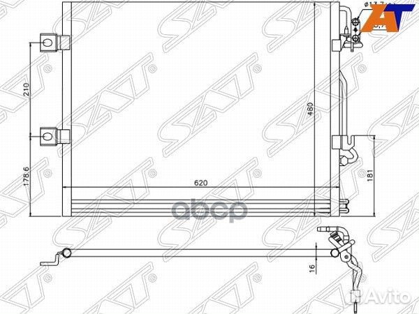 Радиатор кондиционера Mercedes-Benz S-Class 05-13