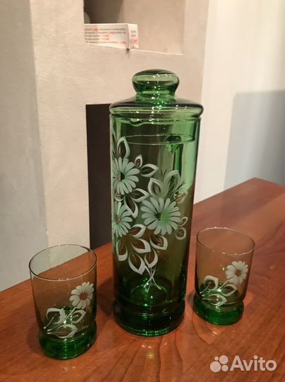 Кувшин с двумя стаканами винтаж 60-70 х г