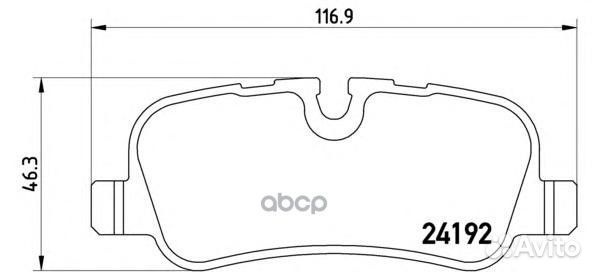 Колодки тормозные, комплект задний P44019 Brembo