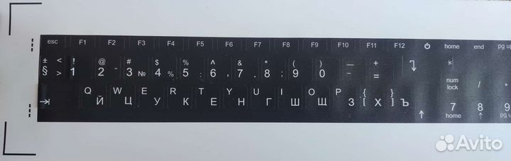 Наклейка на клавиатуру русские буквы