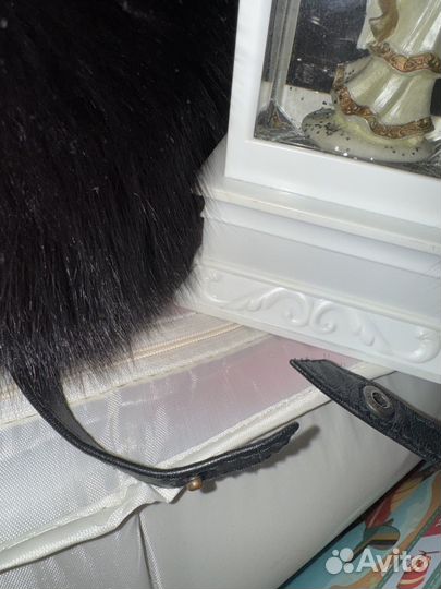 Шапка ушанка меховая женская черная