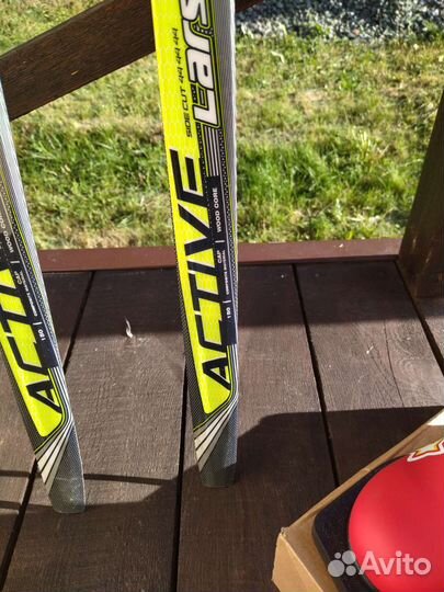 Лыжи Larsen (150 см) + ботинки р.35+палки