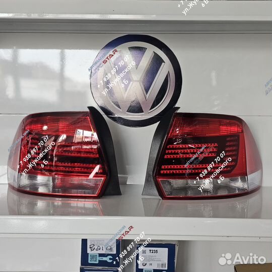 Задние фонари на volkswagen polo седан