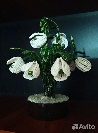 Подснежники из бисера